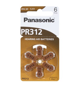 PILAS PR312 DE ZINC AIRE PARA AUDIFONOS