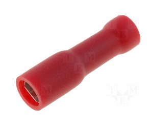 FASTON TERMINAL INSULATED FEMALE CYLINDRICAL ROJA RTRH4