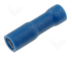 FASTON TERMINAL INSULATED FEMALE CYLINDRICAL BLUE RTAH4