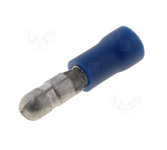 FASTON TERMINAL PREINSULATED MALE CYLINDRICAL BLUE RTAM4