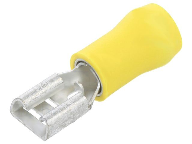 FASTON TERMINAL PREINSULATED FEMALE YELLOW RTFY