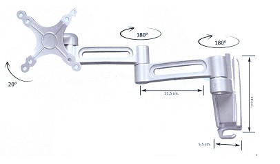 SOPORTE PARED LCD UNIVERSAL 13" a 30"