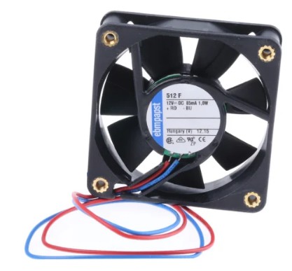 512F VENTILADOR AXIAL EBM-PAPST 50x50x15mm 12V DC