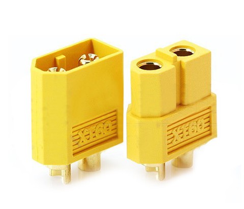 CONECTORES XT60 DE ALTA POTENCIA 60A (PAREJA)