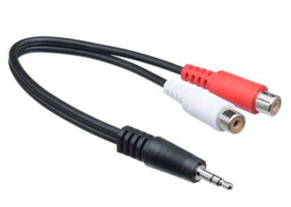 Jack 3.5'' Macho a 2 RCA Hembra