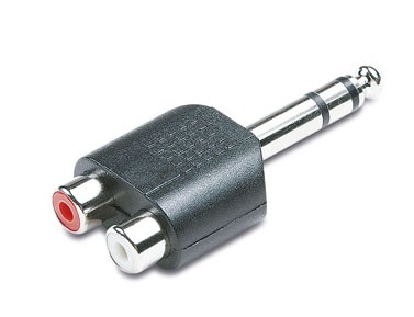 13.540  MALE 6.3 mm JACK STEREO TO 2 FEMALE RCA