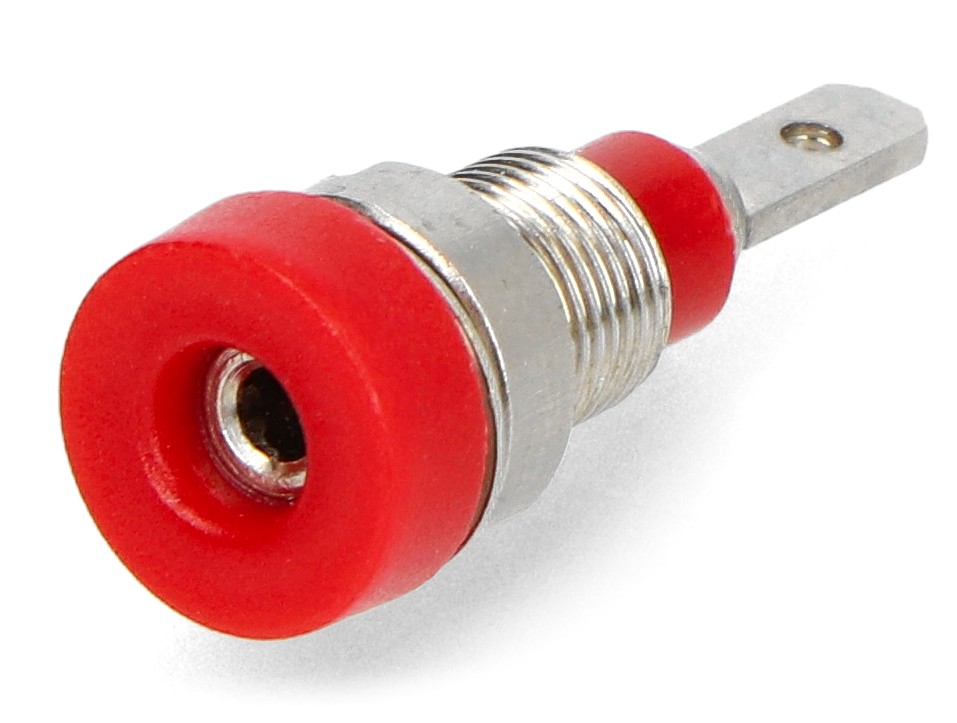 BANANA HEMBRA 2mm 10A ROJA