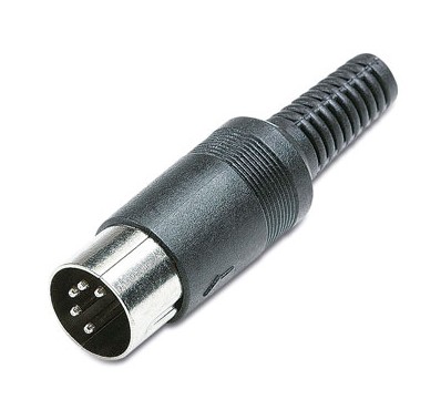 10.120/6/60 MALE DIN AIR SIDE CONNECTOR 6 CONTACTS 60º