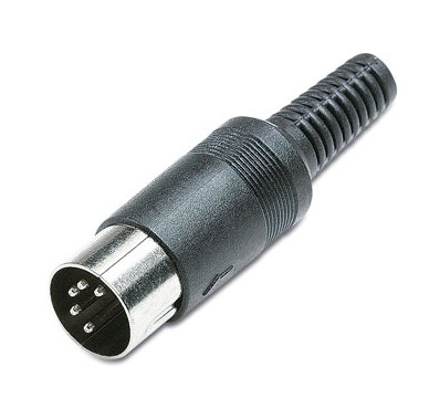 CONECTOR DIN MACHO AEREO 6 PINES 60º