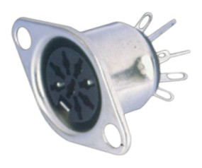 10.135/4 DIN FEMALE PANEL MOUNT CONNECTOR 4 CONTACTS 72º *