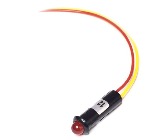 Luz piloto LED zumbador de 22 mm para paneles de control 12V Rojo  distribuido por CABLEPELADO ® 