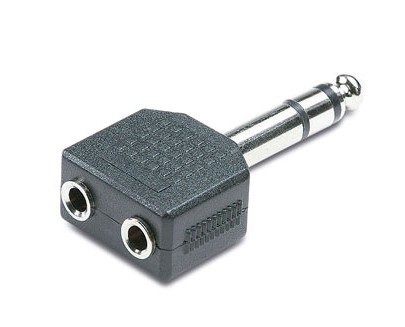 JACK MACHO 6.3mm STEREO A DOBLE HEMBRA 3.5mm STEREO