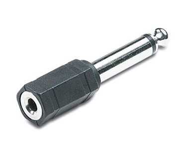 Adaptador Jack 6.3mm Macho a Jack 3.5mm Hembra Roscado - Cetronic