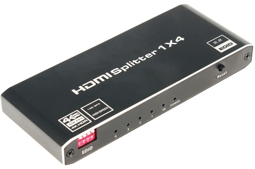 DISTRIBUIDOR AMPLIFICADO HDMI 4 SALIDAS 4K 60Hz