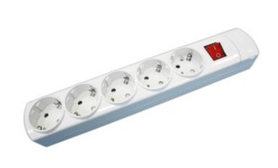 36.129/SC POWER STRIP 5 OUTLETS WITHOUT CABLE + SWITCH