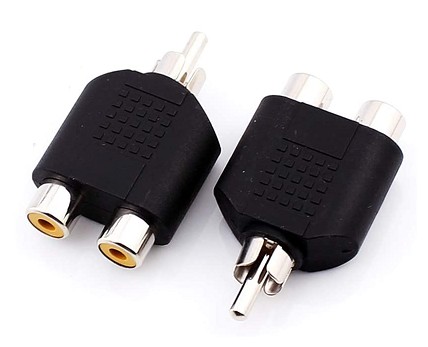 ADAPTADOR RCA MACHO A 2 RCA HEMBRA