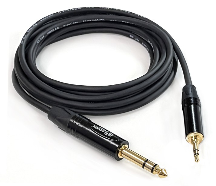 CABLE JACK 3.5mm A JACK 6.3mm STEREO MACHO 3m