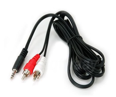 CABLE JACK 3.5mm MACHO STEREO A 2 RCA MACHO 1m