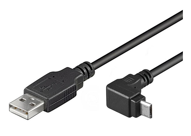 WIR852 CABLE USB MACHO A MICRO USB ACODADO MACHO