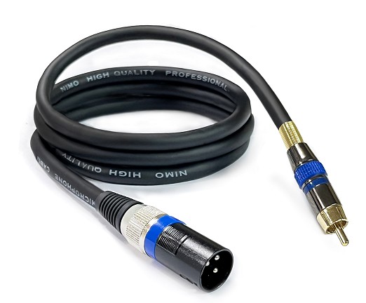 WIR375 CABLE XLR CANON MACHO A RCA MACHO 2m