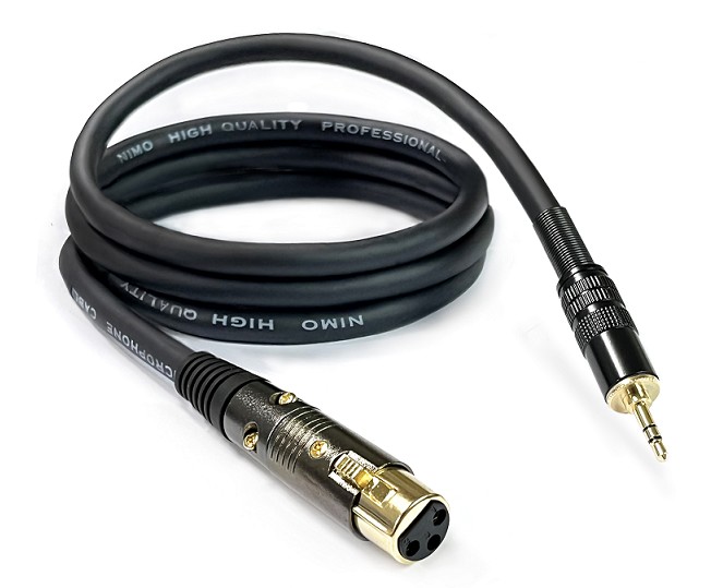 WIR388 CABLE XLR CANON HEMBRA A JACK MACHO 3.5mm 2m