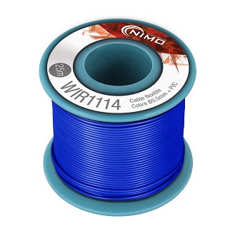 BOBINA CABLE FLEXIBLE 0.5mm AZUL 25m