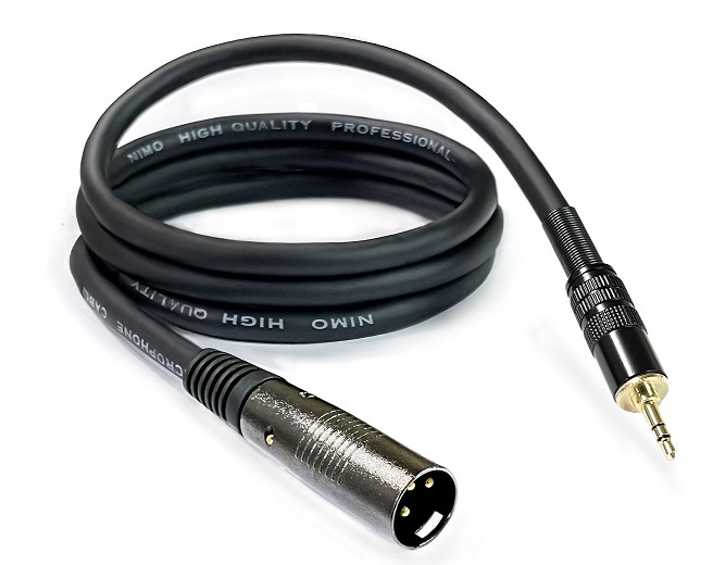 WIR386 CABLE XLR CANON MACHO A JACK MACHO 3.5mm 2m