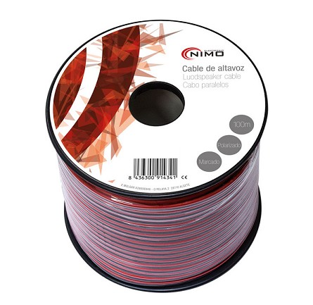 CABLE PARALELO ROJO-NEGRO 2x0.35mm 100m