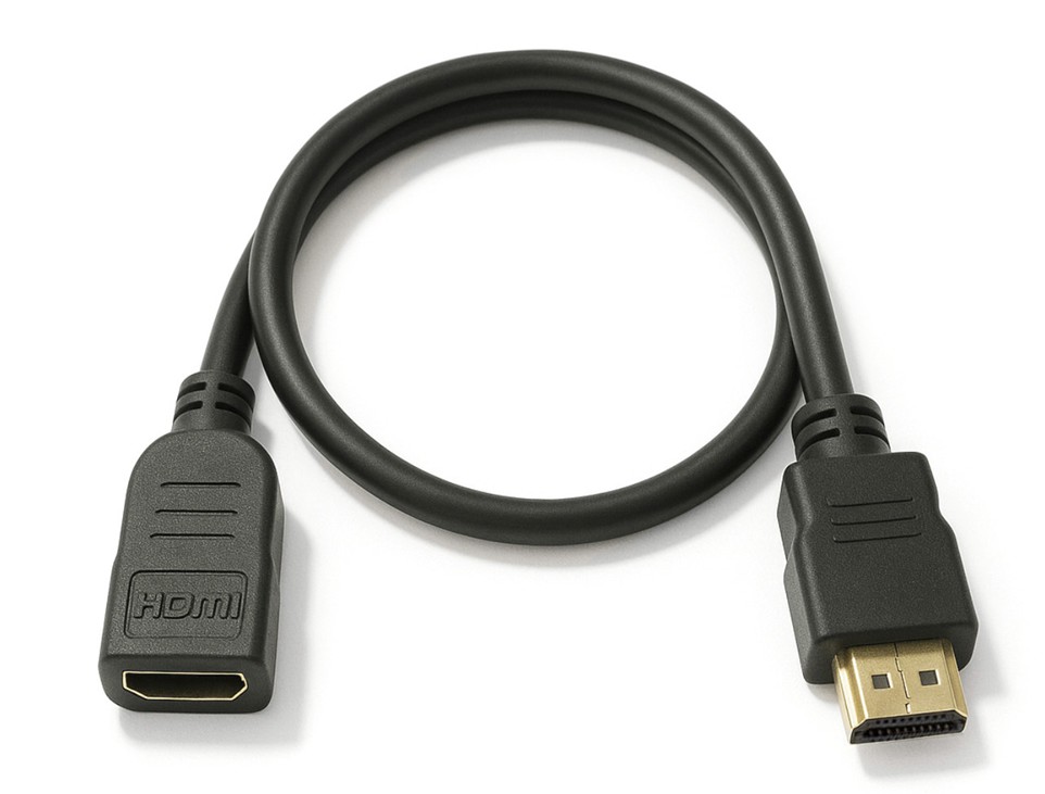 CABLE HDMI MACHO A HEMBRA 2.0 4K 0.5m