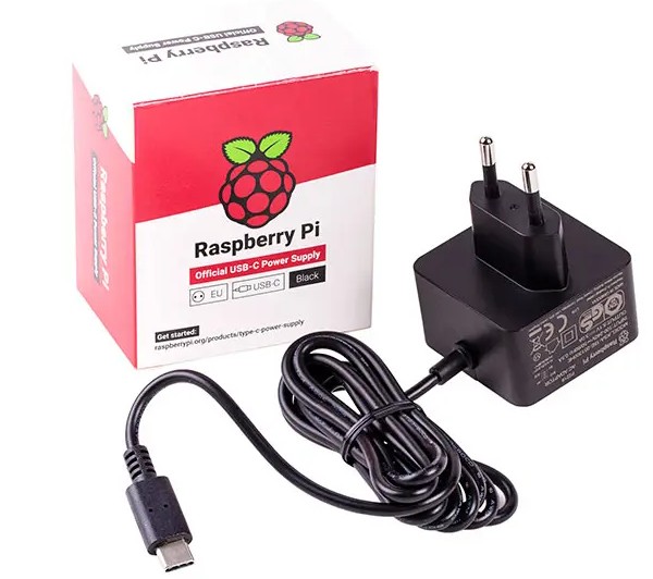 FUENTE DE ALIMENTACION OFICIAL RASPBERRY Pi 4 5.1V 3A