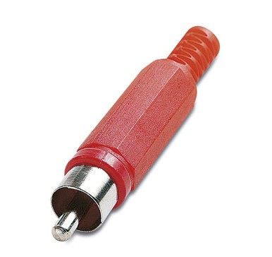 110E RED  CONNECTOR RCA MALE AIR SIDE