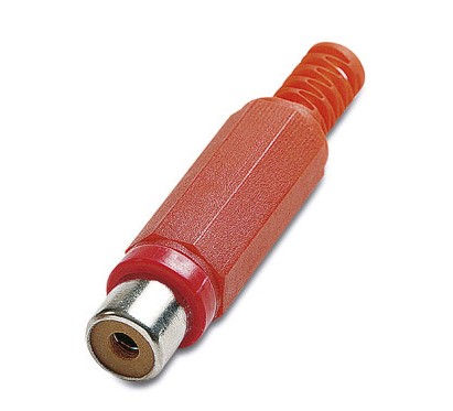 CONECTOR RCA HEMBRA AEREA ROJO