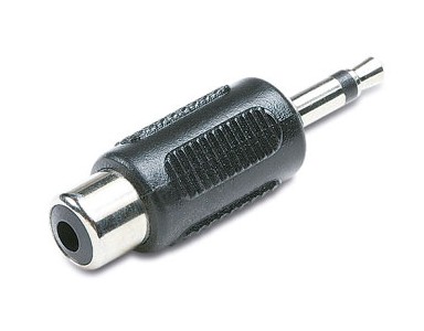 0309 JACK MALE 3.5 mm. MONO TO 1 RCA FEMALE