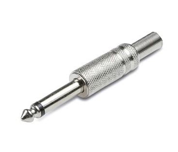 CONECTOR JACK MACHO 6.3mm MONO METALICO