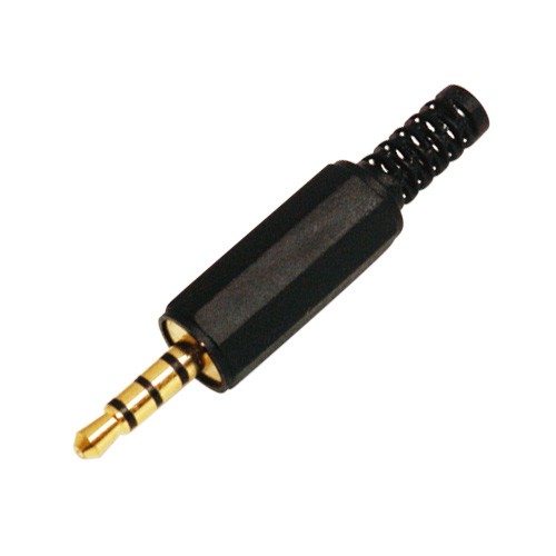 217 MALE ACK PLUG 3.5mm 4 CONTACTS A/V