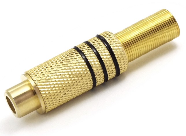 0113-H RCA VIDEO CONNECTOR FEMALE GOLD-PLATED BLACK