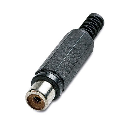 CONECTOR RCA HEMBRA AEREA NEGRO