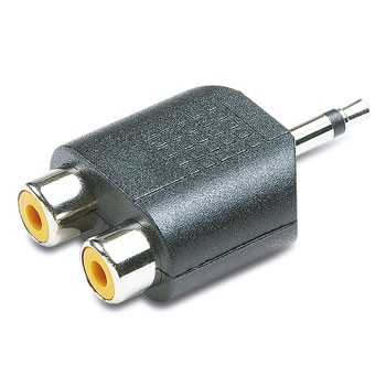 ADAPTADOR MACHO 3.5 mm. MONO A 2 HEMBRAS RCA