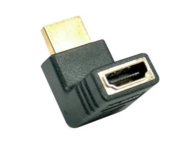 ADAPTADOR HDMI MACHO A HDMI HEMBRA CODO ABAJO