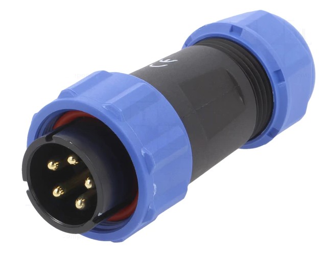 CONECTOR MACHO AEREO 5 CONTACTOS IP68 WEIPU