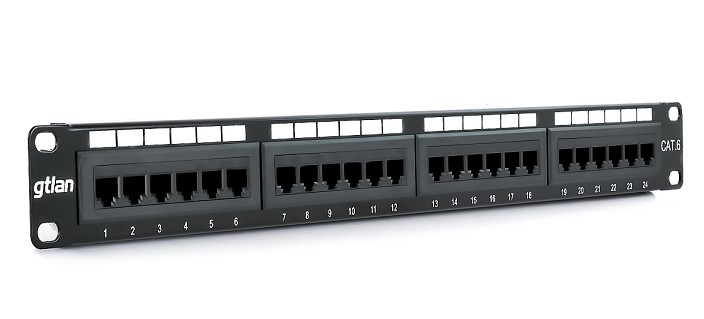 50PU6 PANEL RJ-45 19" 1U CAT-6 UTP 24 PUERTOS