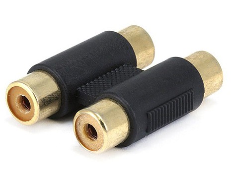 PROLONGADOR RCA DOBLE HEMBRA DORADO