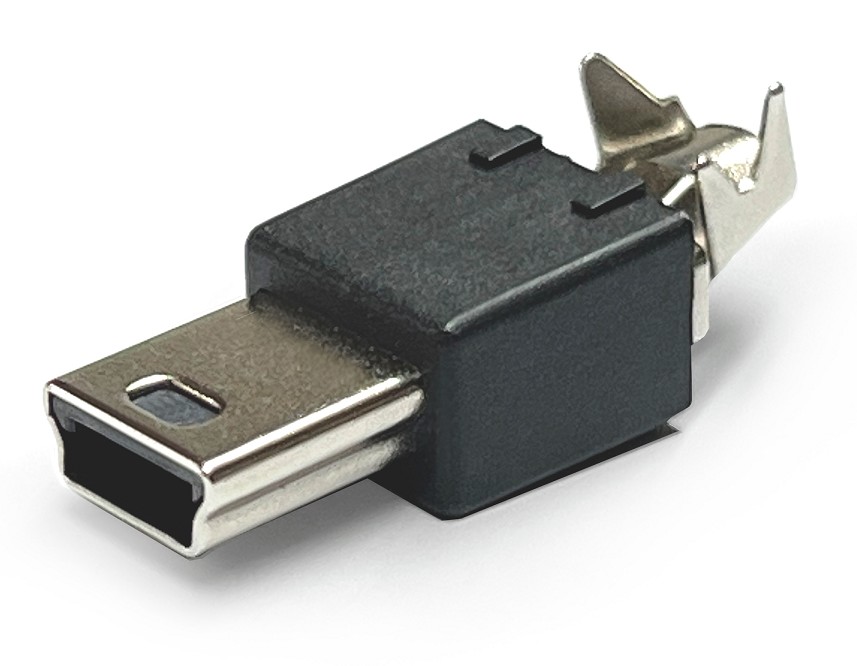 CONECTOR MINI USB-B MACHO AEREO 5 PINES