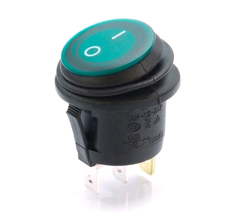 INTERRUPTOR LUMINOSO ESTANCO VERDE IP65