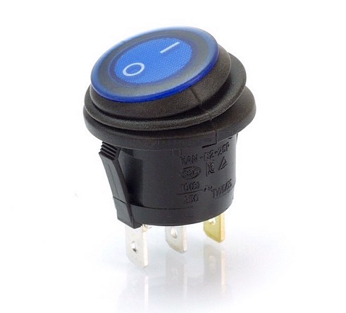 INTERRUPTOR LUMINOSO ESTANCO AZUL IP65