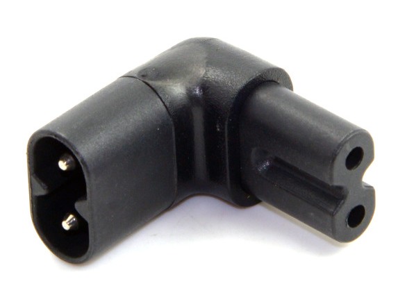 ADAPTADOR CONECTOR  C7 A C8 ACODADO 90º