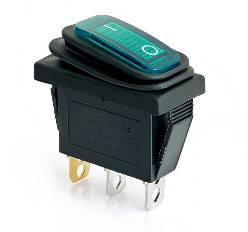 INTERRUPTOR LUMINOSO ESTANCO VERDE IP65