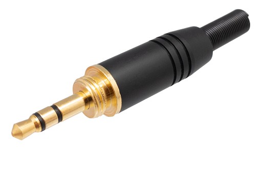 CONECTOR JACK 3.5mm MACHO ESTEREO CON ROSCA