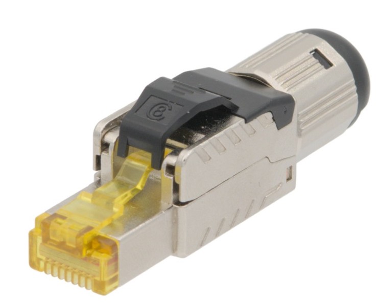 CONECTOR RJ-45 CAT-8 FTP MACHO A PRESION