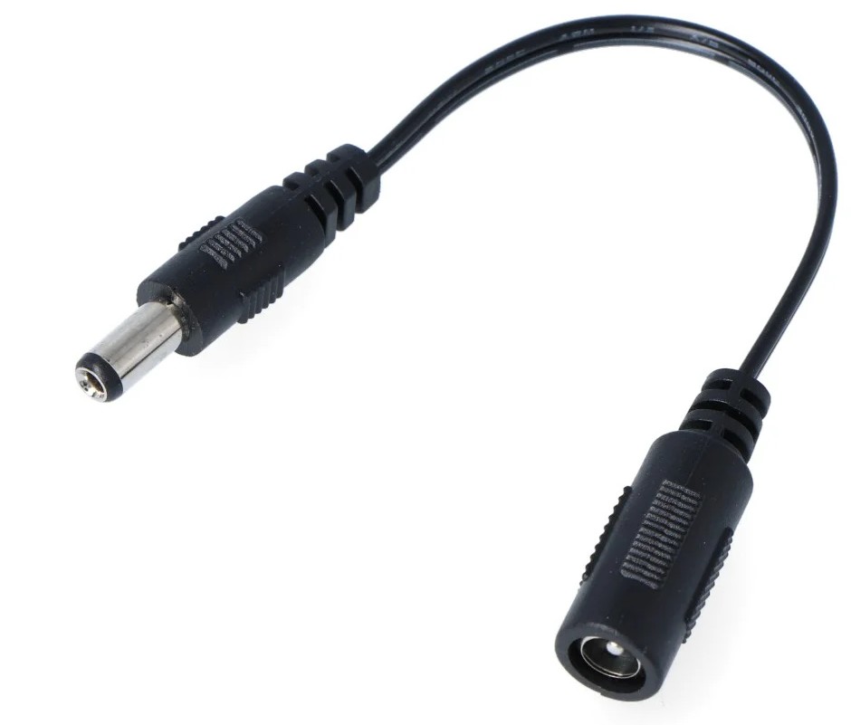 ADAPTADOR JACK 5.5x2.1mm INVERSOR DE POLARIDAD (12.5mm)